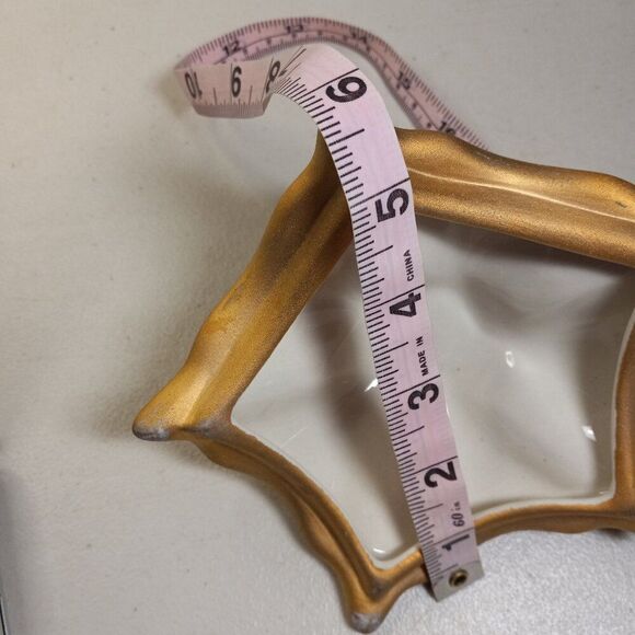 Vintage Elegant Weeping Gold Leaf 22Kt Nut Candy Cover Lid ONLY - Picture 6 of 7